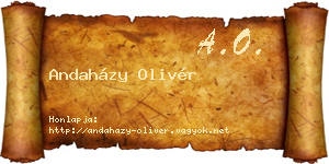 Andaházy Olivér névjegykártya