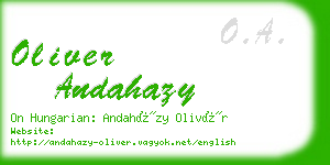 oliver andahazy business card